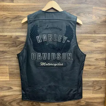 중고 HARLEY-DAVIDSON 자수 가죽 베스트