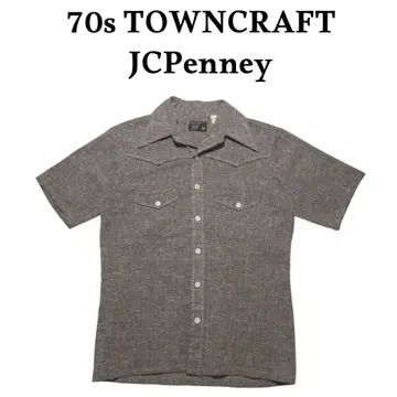 70s TOWNCRAFT 카스리 패턴 반팔 웨스턴 셔츠 타운크래프트