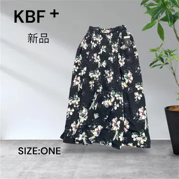 3204 새상품 KBF+ 꽃무늬 프론트 슬릿 프린트 스커트 롱 기장