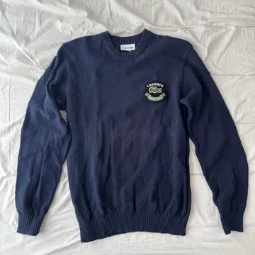 LACOSTE 라코스테 아가일 무늬 니트 스웨터 네이비 M