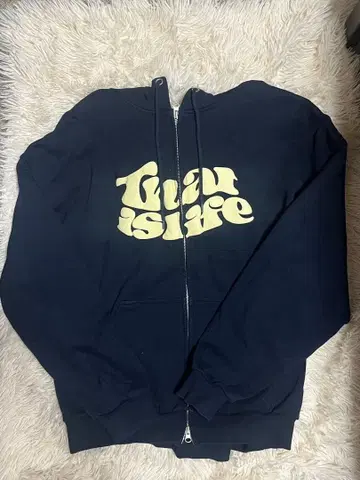 That's Life 지퍼 후드티 navy L