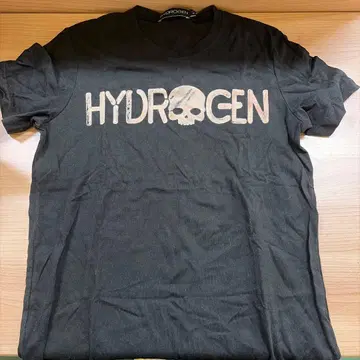HYDROGEN T셔츠 블랙 스컬 프린트 M