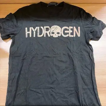 HYDROGEN T셔츠 블랙 스컬 프린트 M