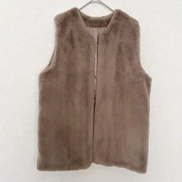 유어스 베스트 노카라 무지 M 브라운 폴리에스테르 데일리