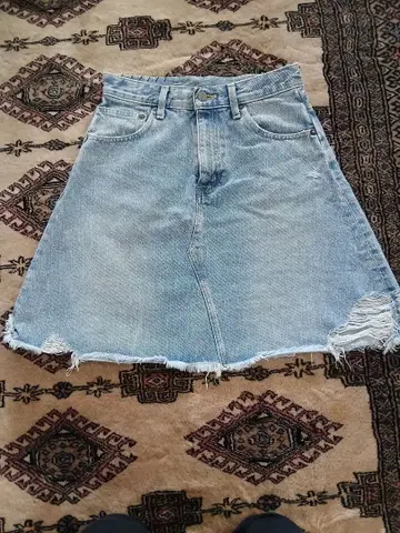 현행 R.H.Vintage 론 헤르만 빈티지 가공 데님 스커트