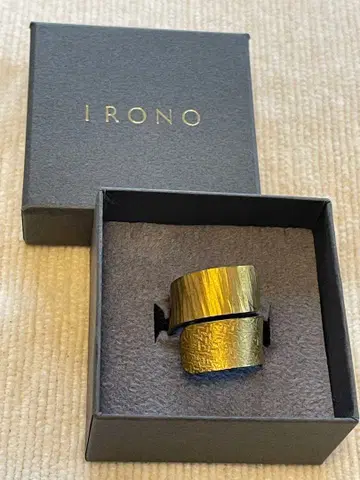 IRONO 놋쇠 반지 골드 컬러