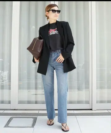 택 포함 Deuxieme Classe 스트레이트 청바지