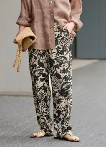 JOURNAL STANDARD relume 보타니컬 프린트 팬츠