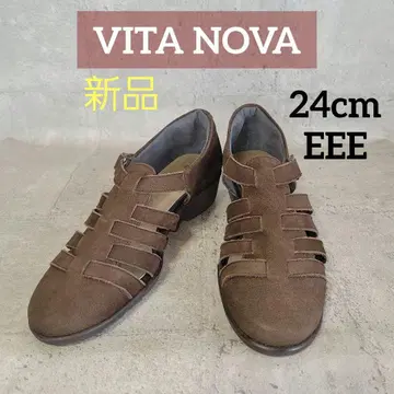 [ 새상품 ] VITA NOVA 브라운 샌들 여성용 24cmEEE