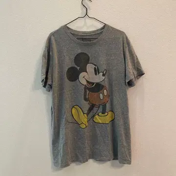 Disney 미키마우스 프린트 T셔츠 그레이 LG