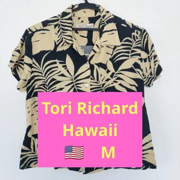 Tori Richard 알로하 셔츠 보태니컬 무늬 M
