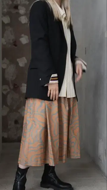 DRIES VAN NOTEN) soni 마블 스커트 2024ss