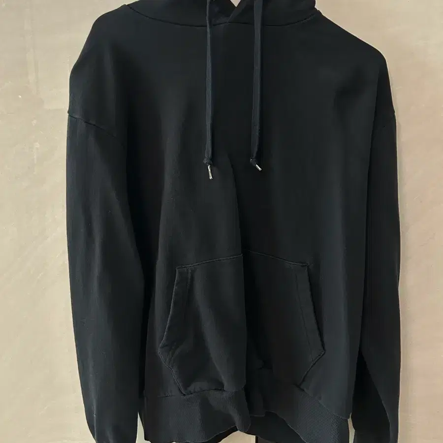SPAO 블랙 오버핏 후드티 L