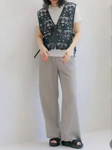 niko and - DRY 쿠쉬 이지 팬츠 L 사이즈 그레이