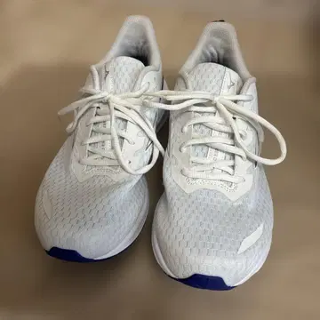 MIZUNO 남성용 스니커즈 화이트 블루