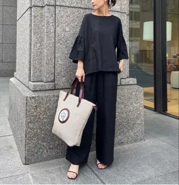 앞뒤 2WAY 린넨 개더 소매 블라우스