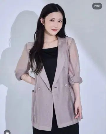 시어 자켓 핑크