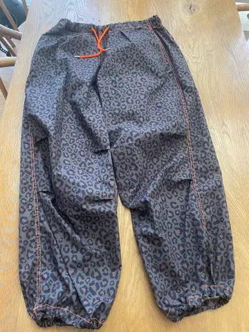 레오파드 무늬 이지 팬츠 캐주얼 팬츠