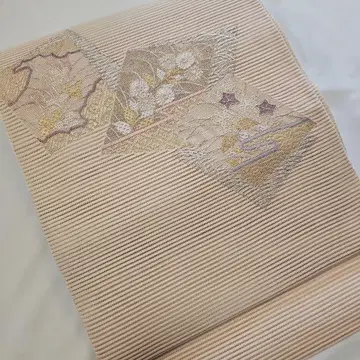 나고야 오비 여름 오비 명주 짜임 순수 실크 색지 문양 장척 기성 세미 포멀