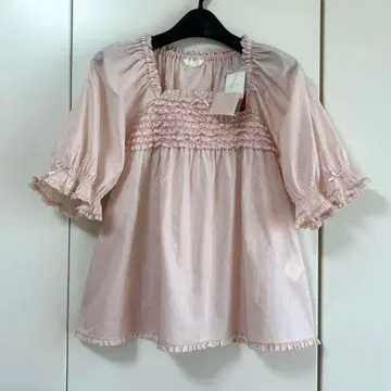 (새상품) PINK HOUSE 핑크하우스 론 퍼프 슬리브 블라우스