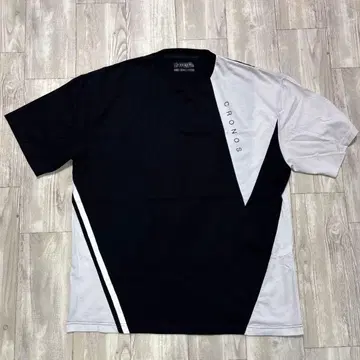 크로노스 CRONOS T셔츠 바이컬러 블랙 화이트 XL