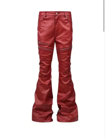 LIQUID METAL RED COATED FLARE DENIM s