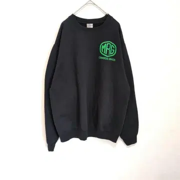 PORT&COMPANY 플리스 트레이닝복 맨투맨 로고 블랙 M
