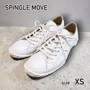 새상품급 스핑글무브 카프 가죽 스니커즈 SPM-105 화이트 XS