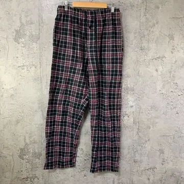 B3970 구제 의류 체크 팬츠 파자마 팬츠 블랙 레드 그레이 90s Y2K