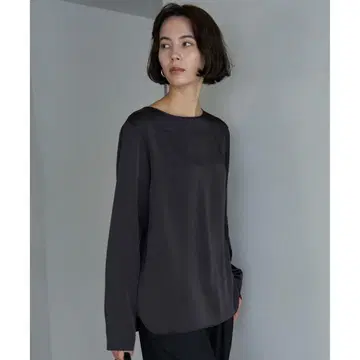 UNFILO 앙피로 긴팔 블라우스 S 그레이 드레이프감 블라우스 온워드