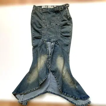 빈티지 윙크윙크 데님 머메이드 스커트