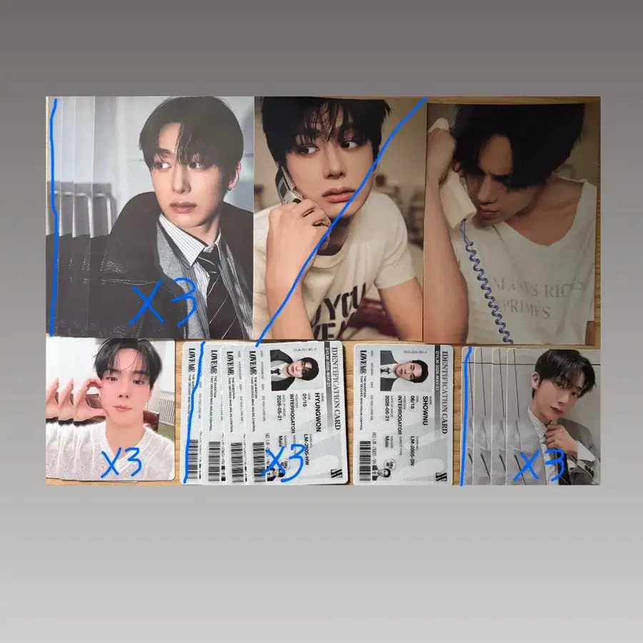 몬스타엑스 셔누형원 럽미 포카 엽서