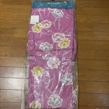 헬로키티 유카타 퍼플 꽃무늬