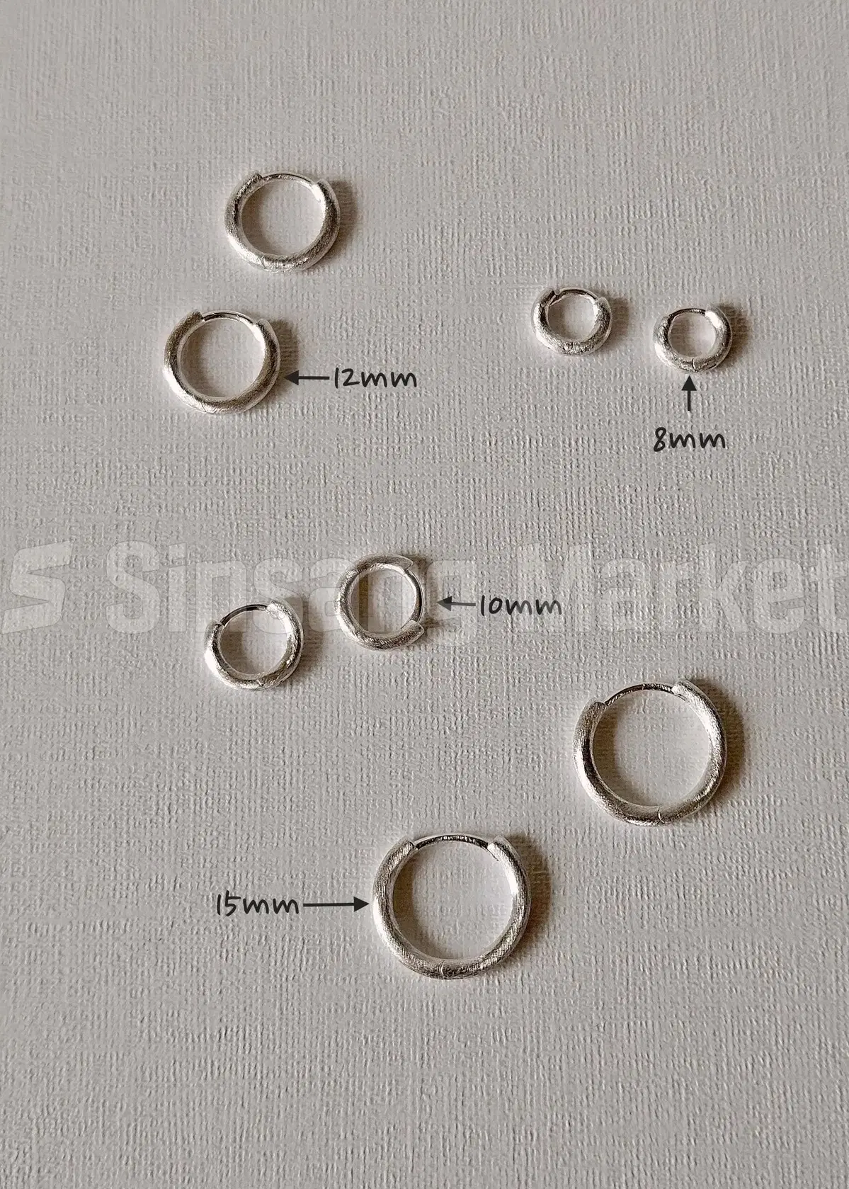 [빠른발송] E실버925 15mm 12mm 10mm 8mm스지 원터치 귀
