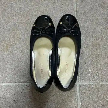 footsuki 블랙 펌프스 리본 23cm