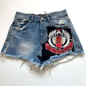 ZARA x Guns N' Roses 데님 쇼츠 34