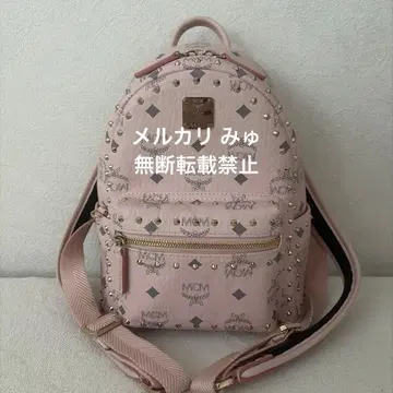 MMKAAVE03QH001 MCM 파우더 핑크 아웃라인 스터드 미니