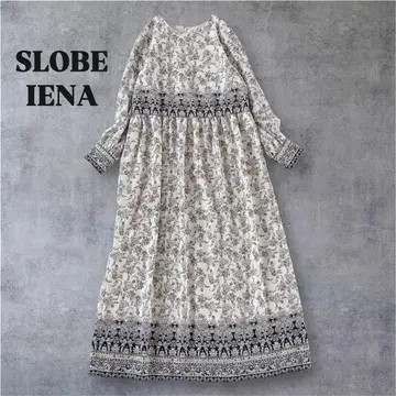 9 [새상품급] SLOBE IENA 플라워 레트로 리버티 롱 원피스 일본제