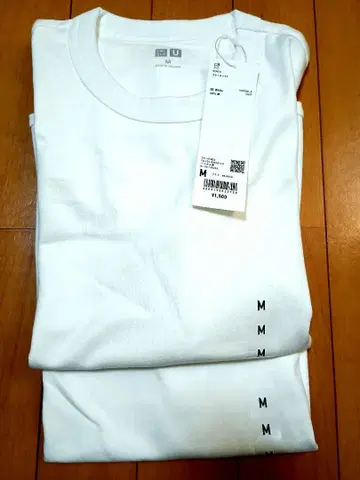 UNIQLO U 크루넥T 화이트 2개 세트
