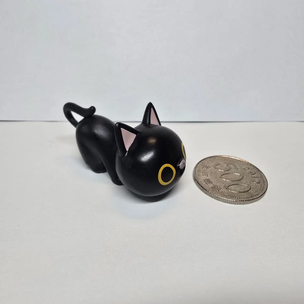 캡슐 안경 고양이 가챠 검정 고양이 피규어