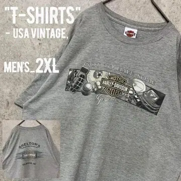 레어 USA제 00s [ 할리데이비슨 ] 양면 프린트 T셔츠/그레이/2XL