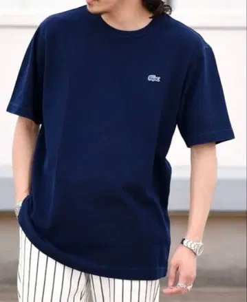 새상품급 라코스테 인디고 반팔 T셔츠