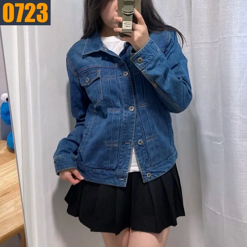 95 에비수 빅로고 데님 자켓 아우터