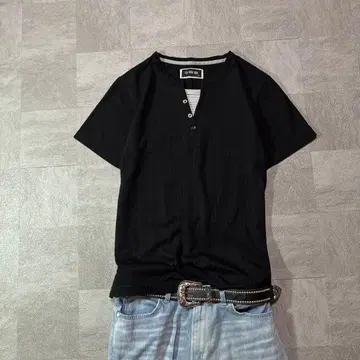 Rib Henry Neck s/s Tee y2k archive 시크 스타일