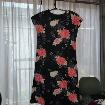 유카타 리메이크 원피스 블랙 베이스