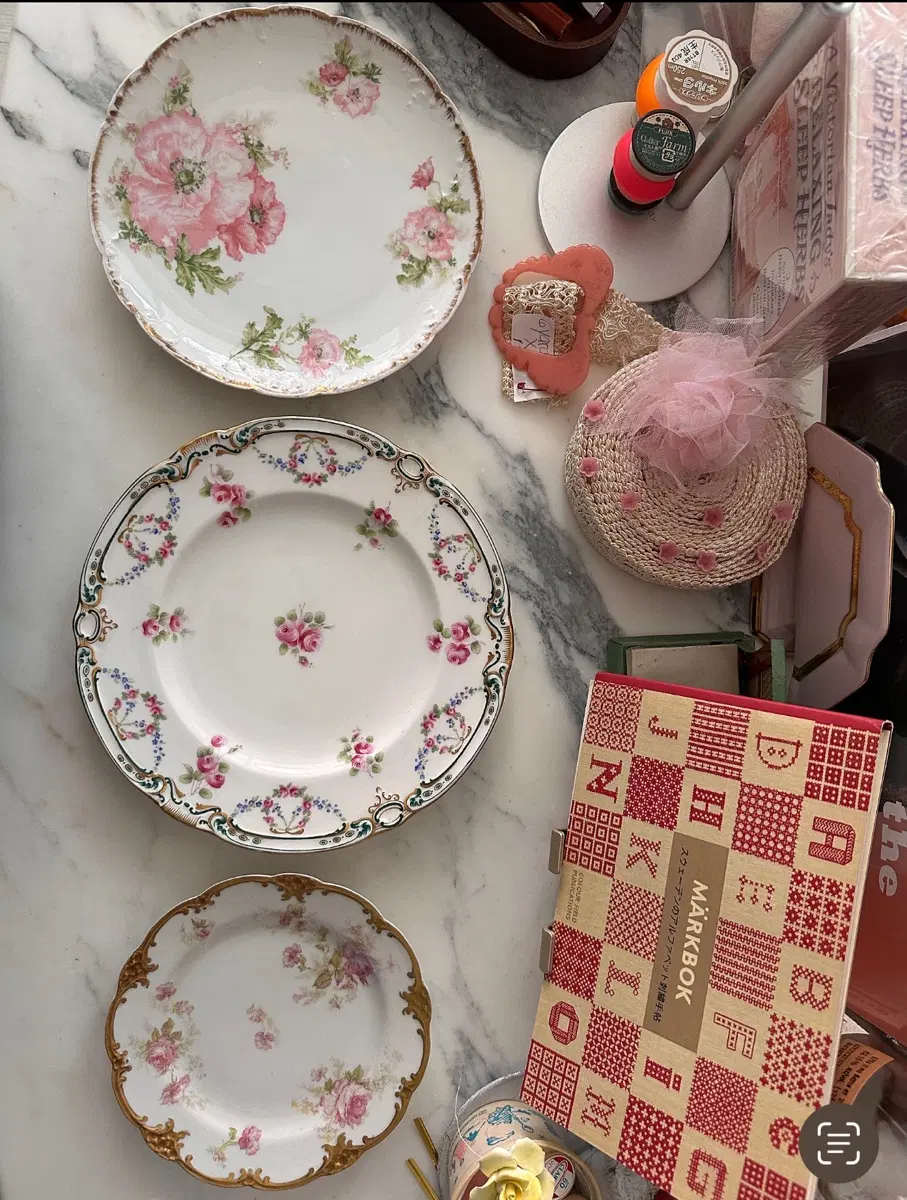 프랑스 앤티크 하빌랜드 플레이트 3ea 일괄