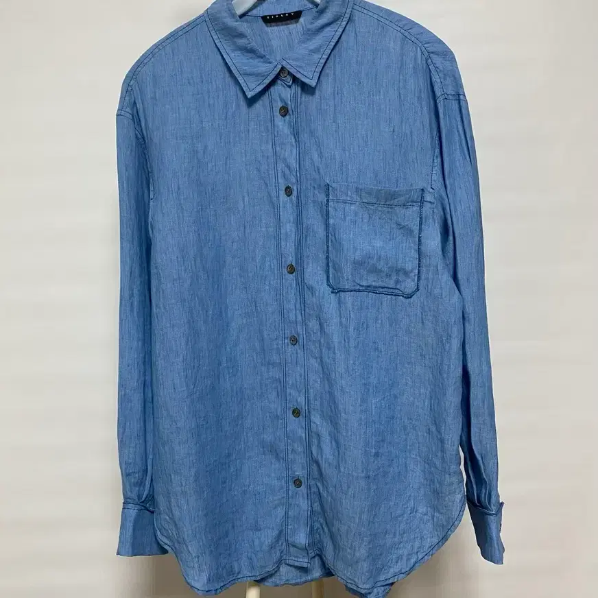 SISLEY 시슬리 오버핏 블루 셔츠 55~66