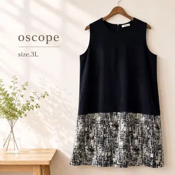 새상품급 빅 사이즈 oscape 스타일리시 원피스 15호
