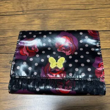 ANNA SUI 파우치 버터플라이 모티브 로즈 패턴