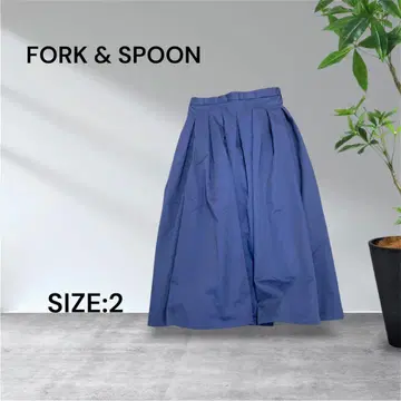 3215 FORK & SPOON 플레어 스커트 네이비 2